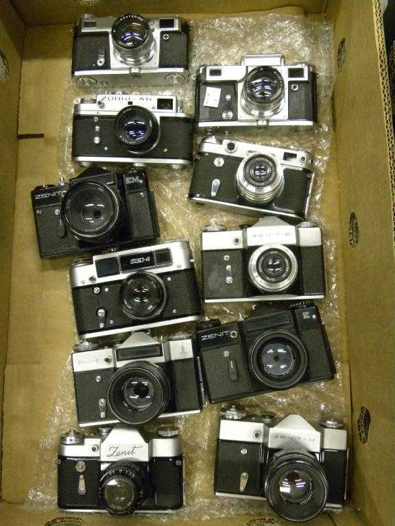 Appraisal: Photography Russian mm cameras comprising Kiev Zorki and Zenith and