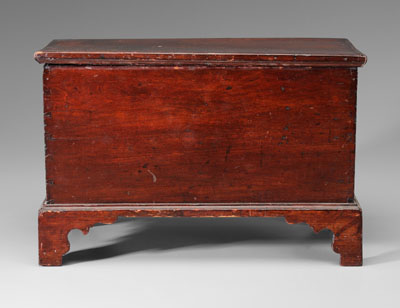 Appraisal: Miniature Blanket Chest American late th century poplar dovetailed construction