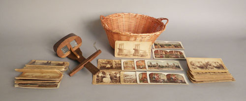 Appraisal: Hand held stereoscope with cards