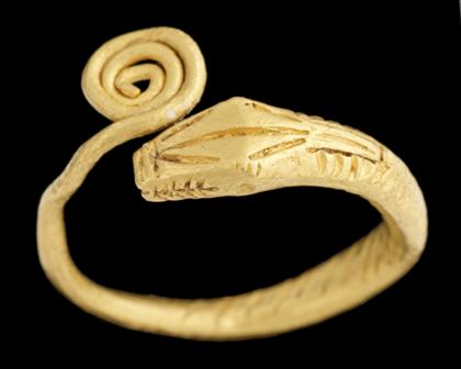 Appraisal: Fine yellow gold snake ringegyptian revival