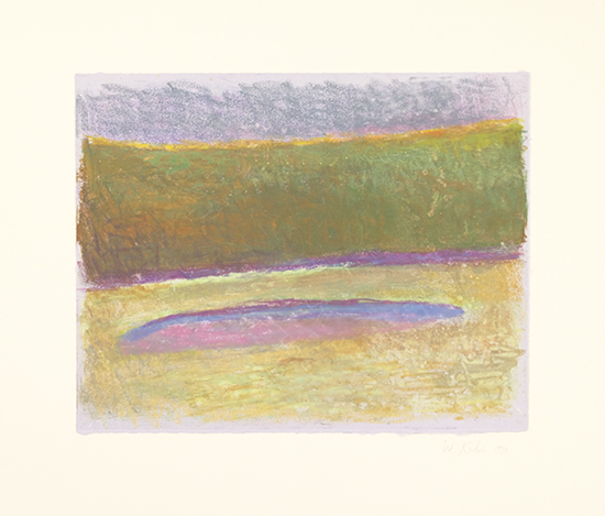 Appraisal: WOLF KAHN Misty Morning Color pastel on lavender Chine coll