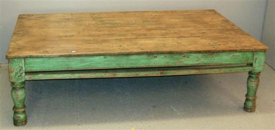 Appraisal: th century Far Eastern painted hardwood low dining table with