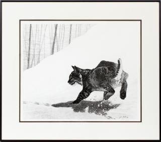 Appraisal: JOHN BALLOU LITHOGRAPH JOHN BALLOU LITHOGRAPH H W BOBCAT Depicts