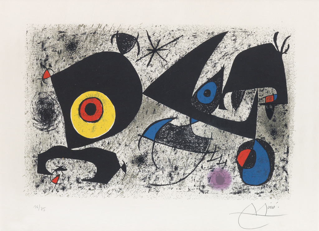 Appraisal: JOAN MIR Hommage a Mir Color lithograph x mm x