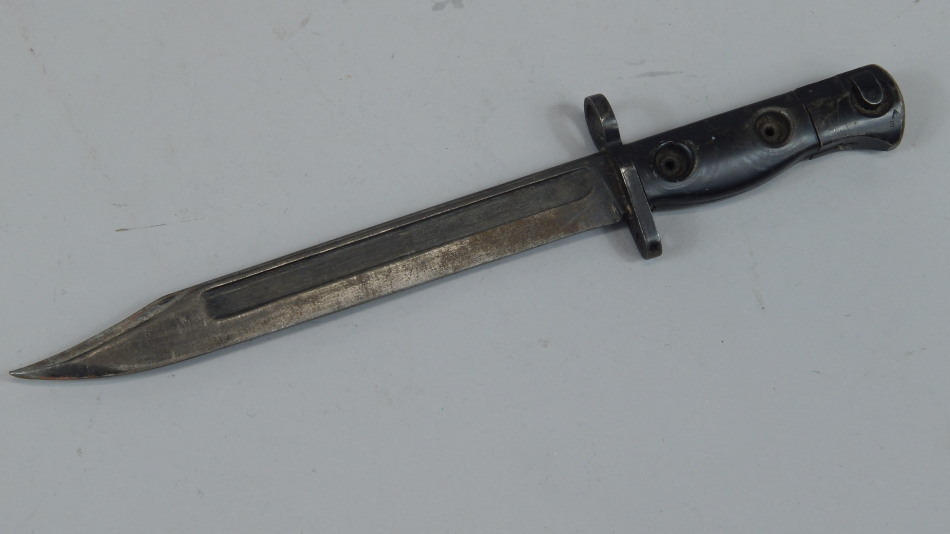 Appraisal: A thC bayonet with metal handle stamped L I A