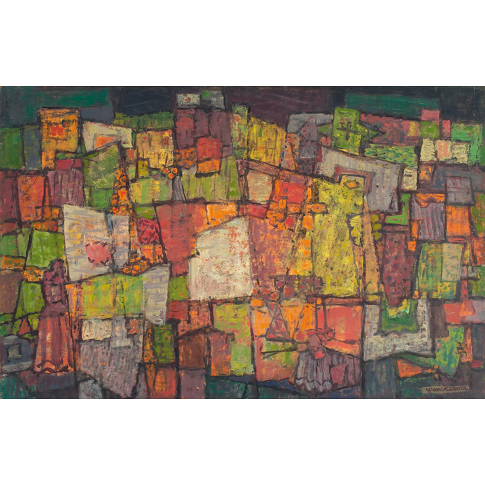 Appraisal: Paul Kauvar Smith American - Abstract Composition c oil on