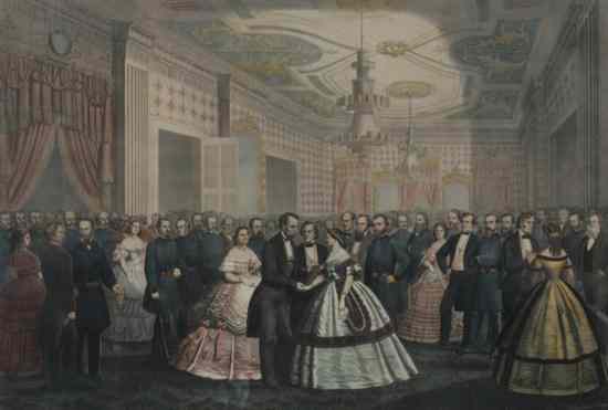 Appraisal: AFTER ANTON HOHENSTEIN American - ABRAHAM LINCOLN'S LAST RECEPTION Lithograph