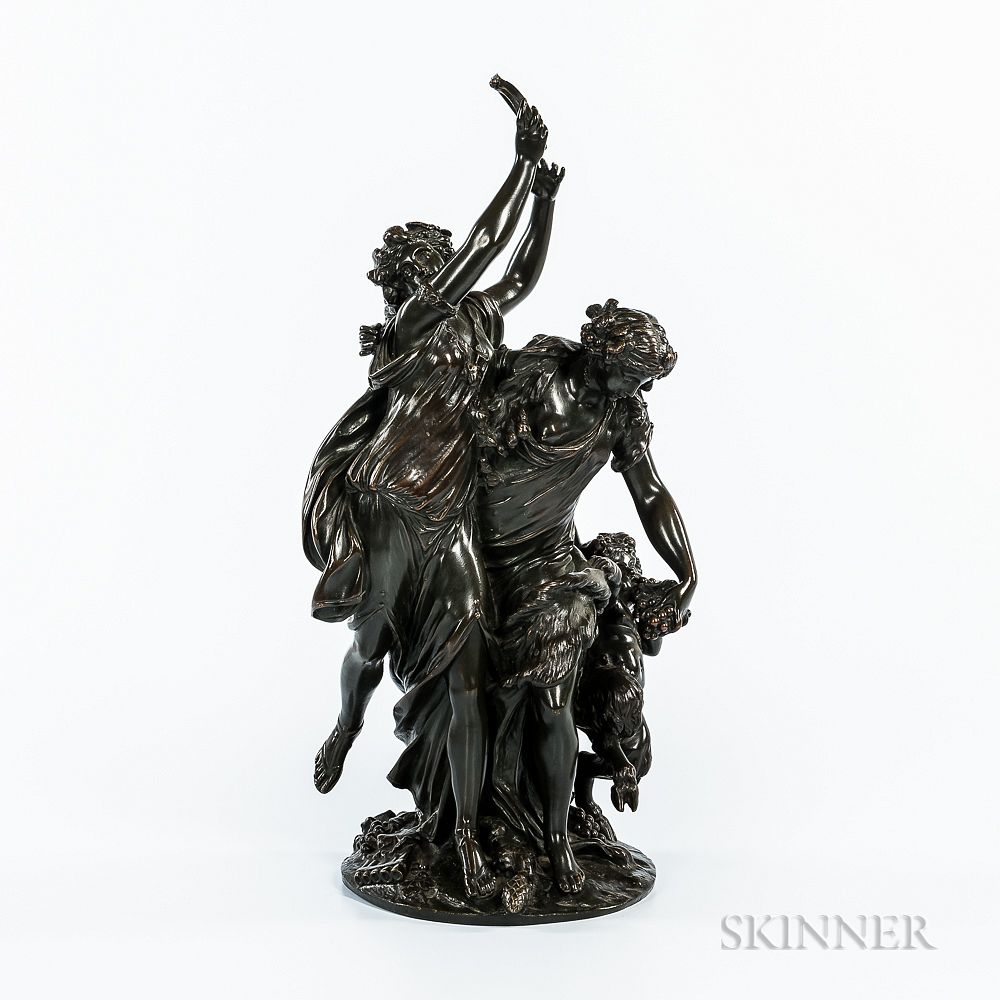 Appraisal: After Claude Michel Clodion French - Bronze Depiction of Bacchanalia