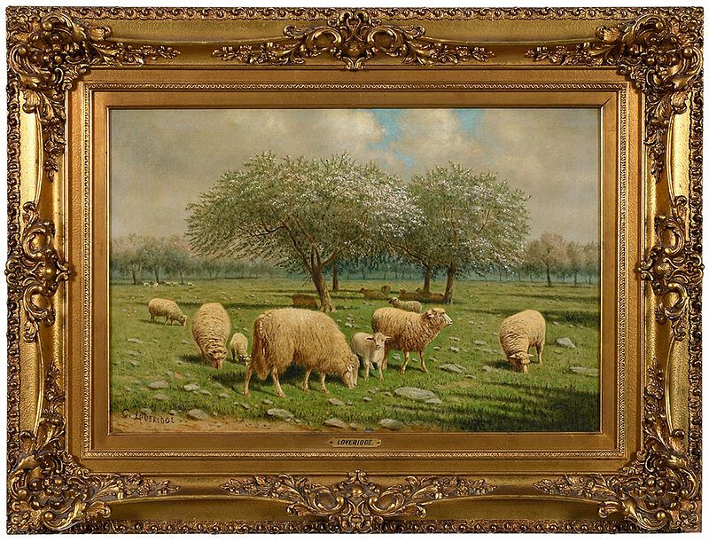 Appraisal: Clinton Loveridge New York New Hampshire - Grazing Sheep signed