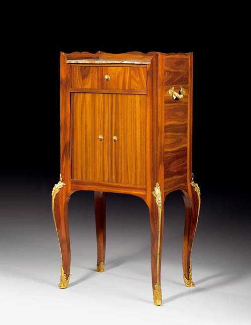 Appraisal: TULIPWOOD COMBINATION PIECE so-called meuble d'en cas Transition stamped P