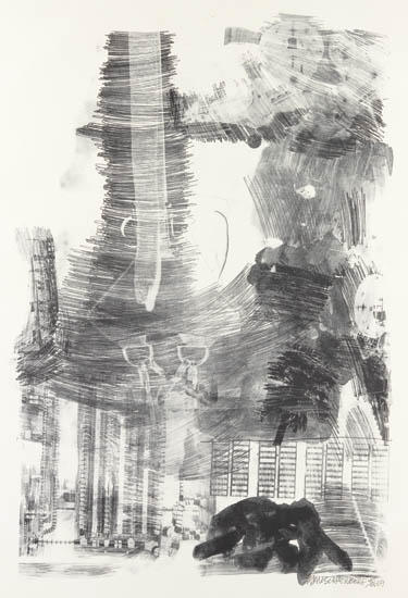 Appraisal: ROBERT RAUSCHENBERG Earth Tie Lithograph on Arches Cover paper x