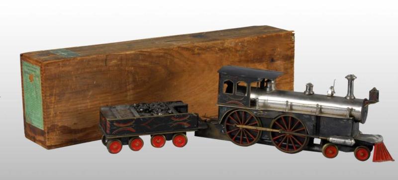 Appraisal: Beggs Live Steam Train Engine Tender Description Beautiful stenciling on