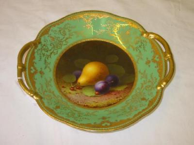 Appraisal: A COALPORT PORCELAIN DISH of shaped circular form with gilded