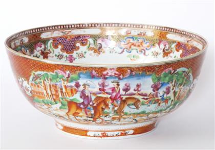 Appraisal: Chinese Export porcelain Famille Rose punch bowl late th century