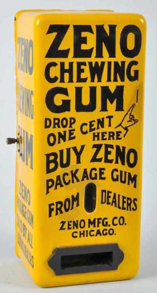 Appraisal: Porcelain Zeno Chewing Gum Coin-Op Dispenser Description Early s A