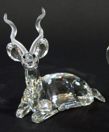 Appraisal: SWAROVSKI AUSTRIAN CRYSTAL FIGURE of a Greater Kudo clear reclining