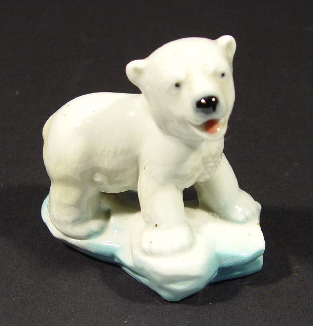 Appraisal: Wade porcelain polar bear with hand painted decoration and paper