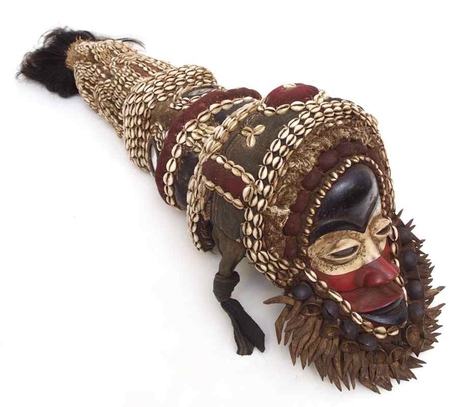 Appraisal: CARVED AFRICAN GURE WOBE CEREMONIAL MASK LIBERIA '' x ''