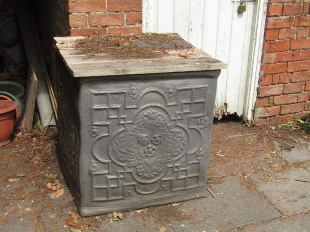 Appraisal: A lead effect water cistern circa cm cubed