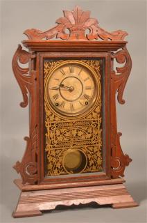 Appraisal: Seth Thomas Eastlake Victorian Walnut Clock Seth Thomas Eastlake Victorian