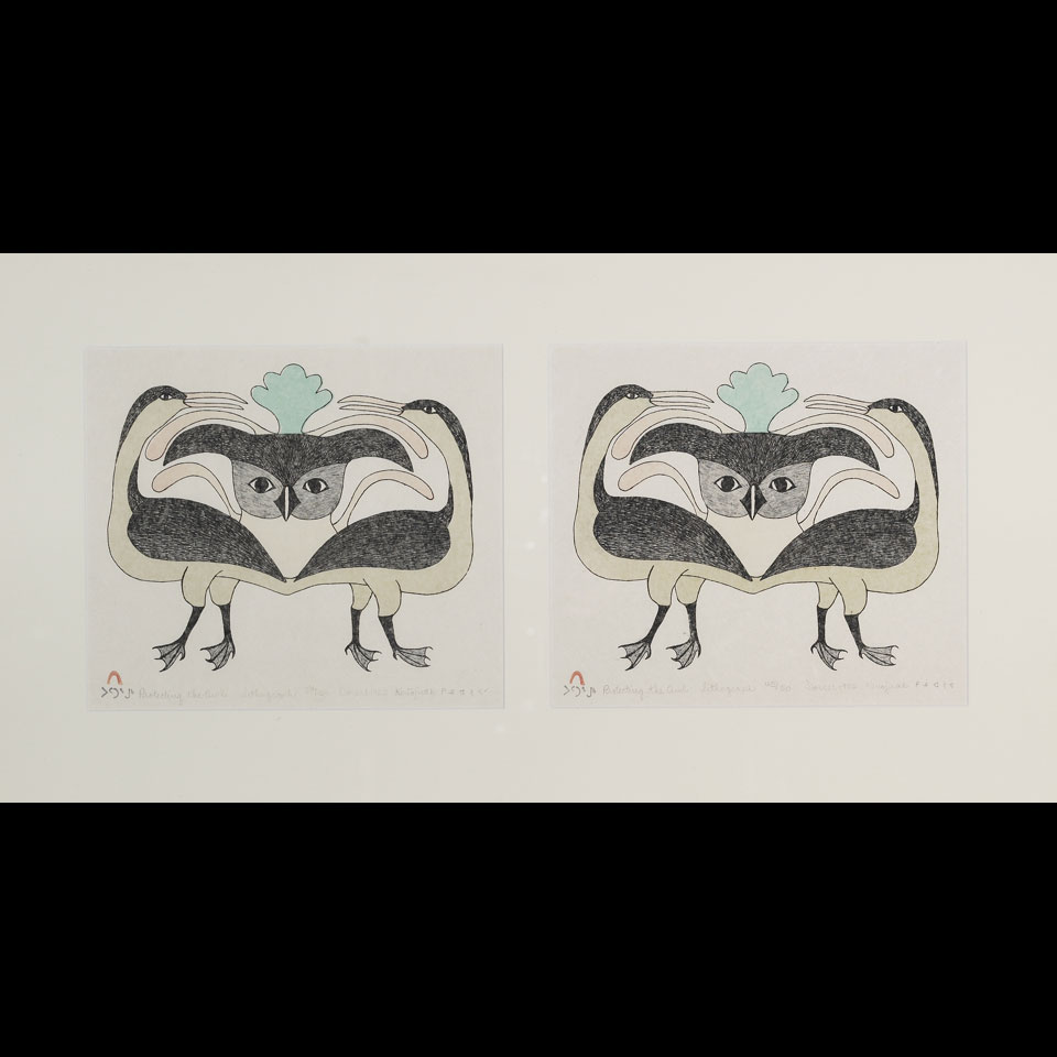 Appraisal: KENOJUAK ASHEVAK - E - Cape Dorset PROTECTING THE OWL