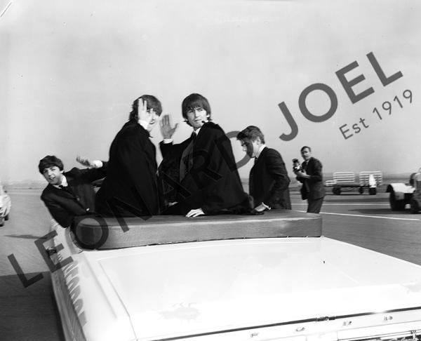 Appraisal: THE BEATLES WAVING FROM CAR AT ADELAIDE AIRPORT digital print