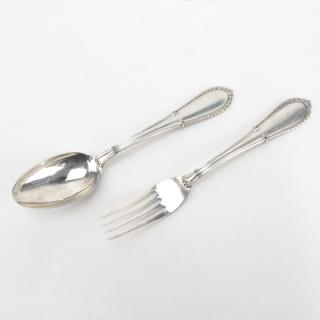 Appraisal: Buccellati Villa D Este Sterling Silver Salad Set Stamped sterling