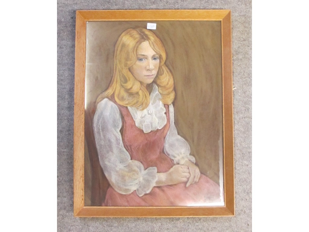 Appraisal: ROSALIND BALDWIN Pastel study of a girl signed