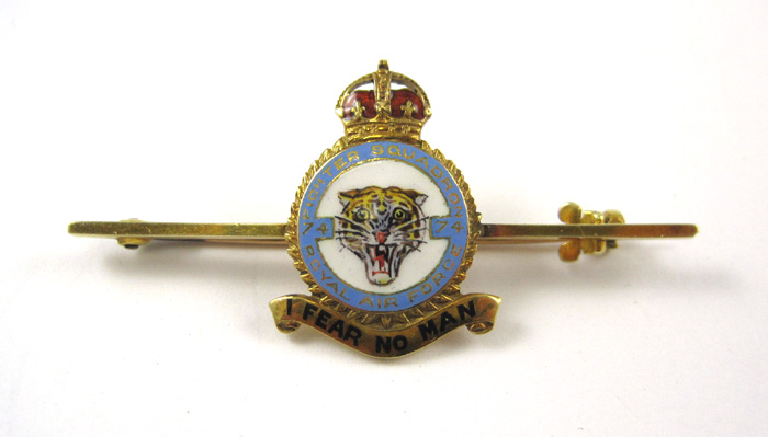 Appraisal: ROYAL AIR FORCE TIE PIN the k gold and enameled