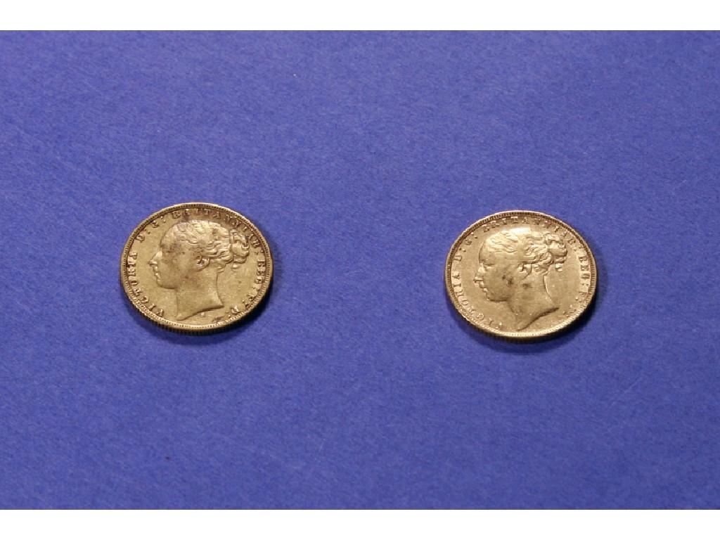 Appraisal: A VICTORIAN GOLD SOVEREIGN and one other