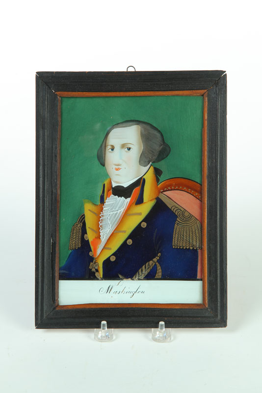 Appraisal: REVERSE-PAINTED PORTRAIT OF GEORGE WASHINGTON GERMANY ND QUARTER- TH CENTURY