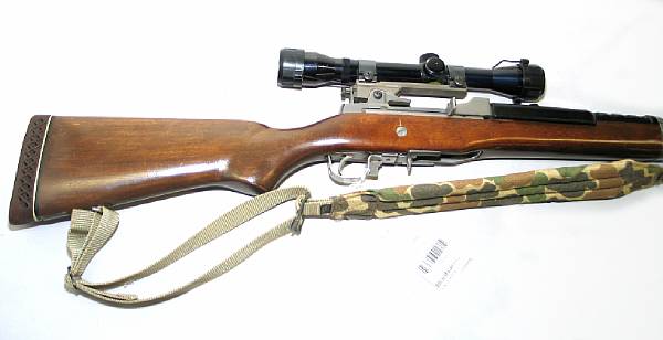 Appraisal: A Sturm Ruger stainless steel Mini semi-automatic rifle Serial no