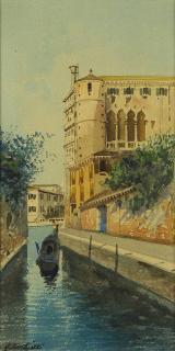 Appraisal: Watercolor G Bertuixxi Venice G Bertuixxi Italian th century On