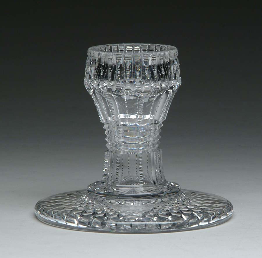 Appraisal: CUT GLASS PEDESTAL BASE Outstanding cut glass pedestal base is