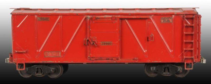 Appraisal: Pressed Steel Buddy L Outdoor Railroad Box Car Description Circa