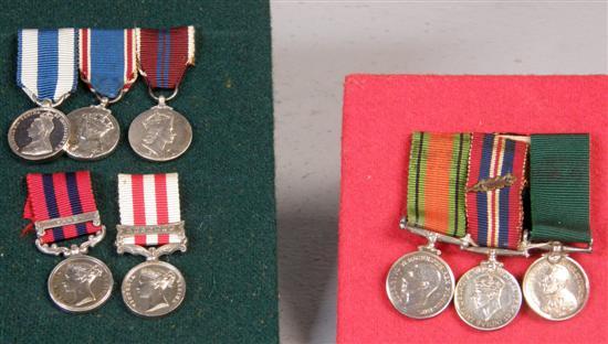 Appraisal: Eight miniature medals Queen Victoria diamond Jubilee King George VI