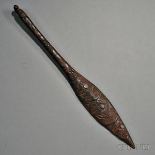 Appraisal: Maori Carved Wood Dance Paddle c late th century with