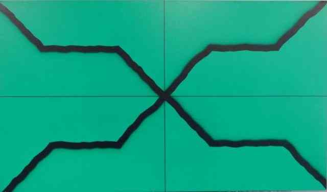 Appraisal: YRISARRY Mario Abstract O C X-Form Composition Signed and inscribed