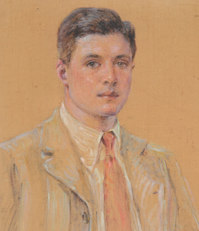 Appraisal: REID Robert American - Portrait of a Young Gentleman Oil