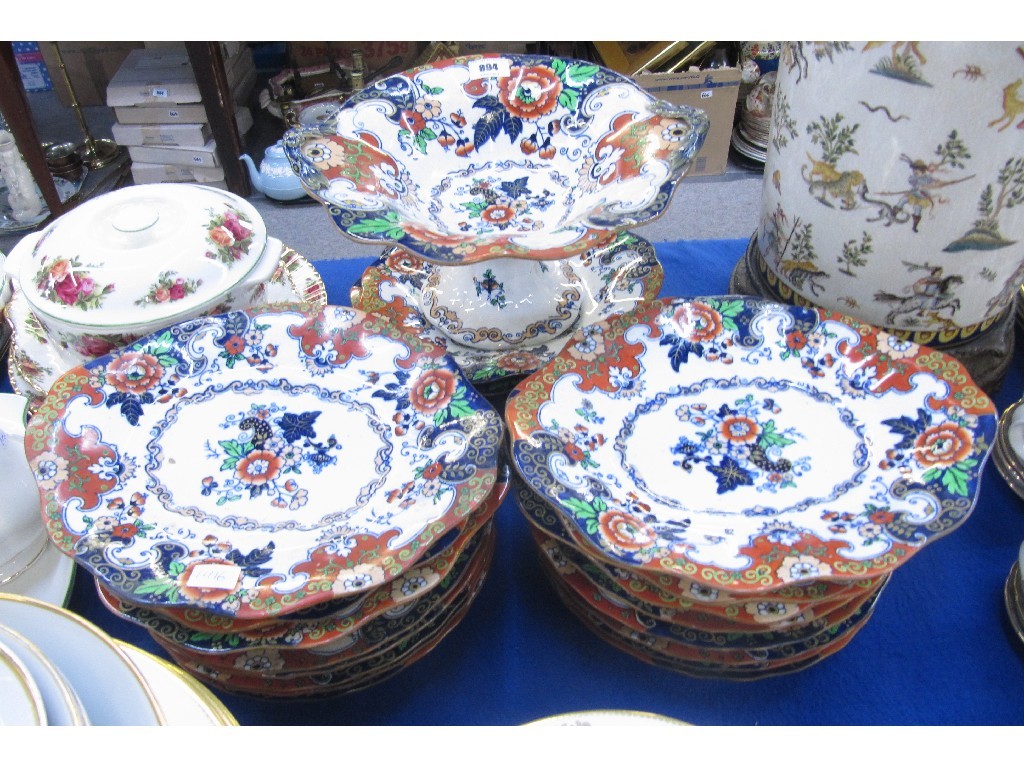 Appraisal: Imari palette 'Pearl China' dessert service