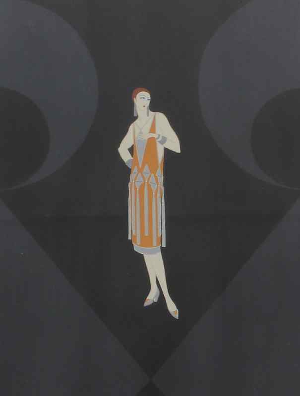 Appraisal: ERTE Russian - Manhattan Mary I Lithograph sight size ''