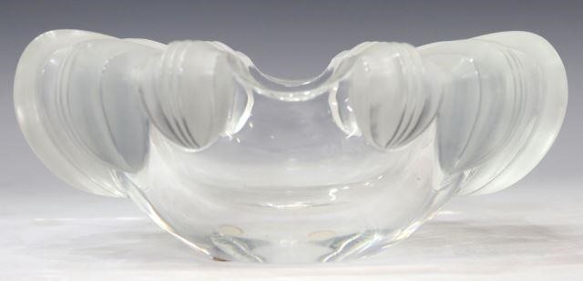 Appraisal: Lalique France Athena art crystal center bowl with frosted scalloped