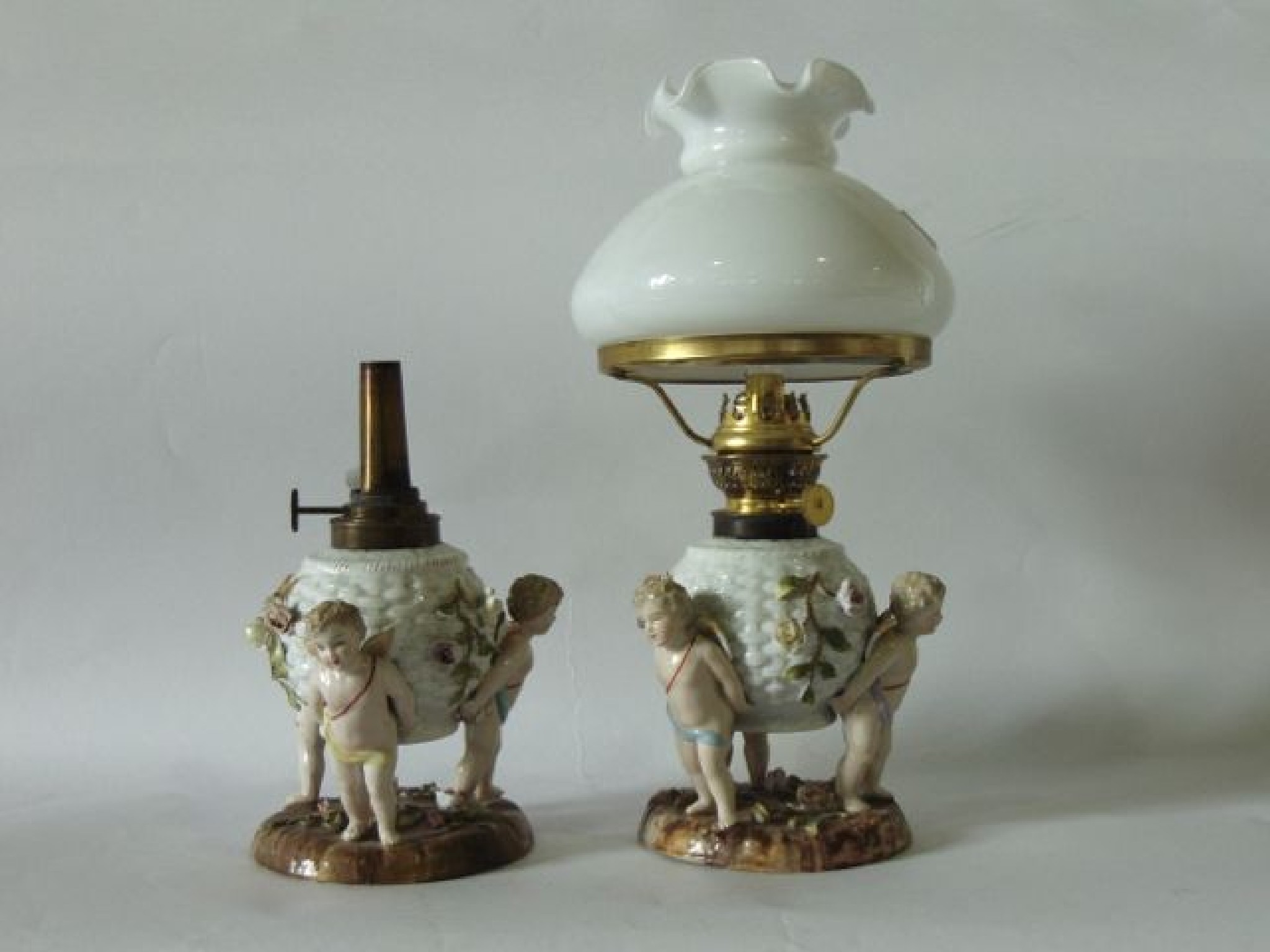 Appraisal: A pair of late th century continental lamp bases of