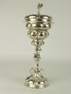 Appraisal: STERLING CHALICE - Covered footed sterling chalice in the form