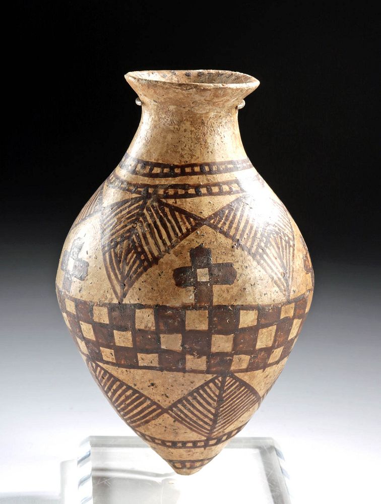 Appraisal: Central Asian Pottery Acorn Jar - TL Tested Originally Listed