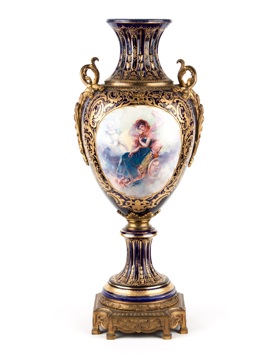 Appraisal: Sevres blue du roi porcelain urn fourth quarter- th century