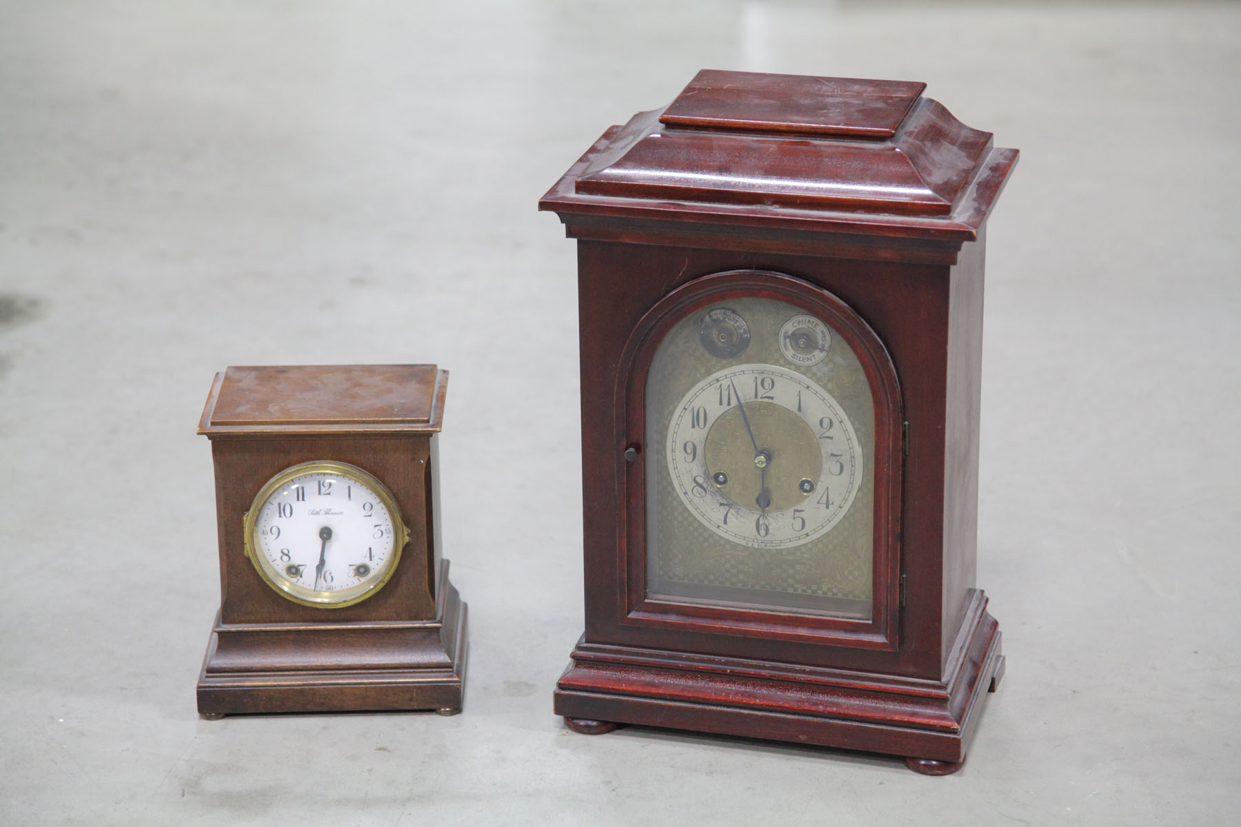 Appraisal: TWO MANTLE CLOCKS German and American early to mid th