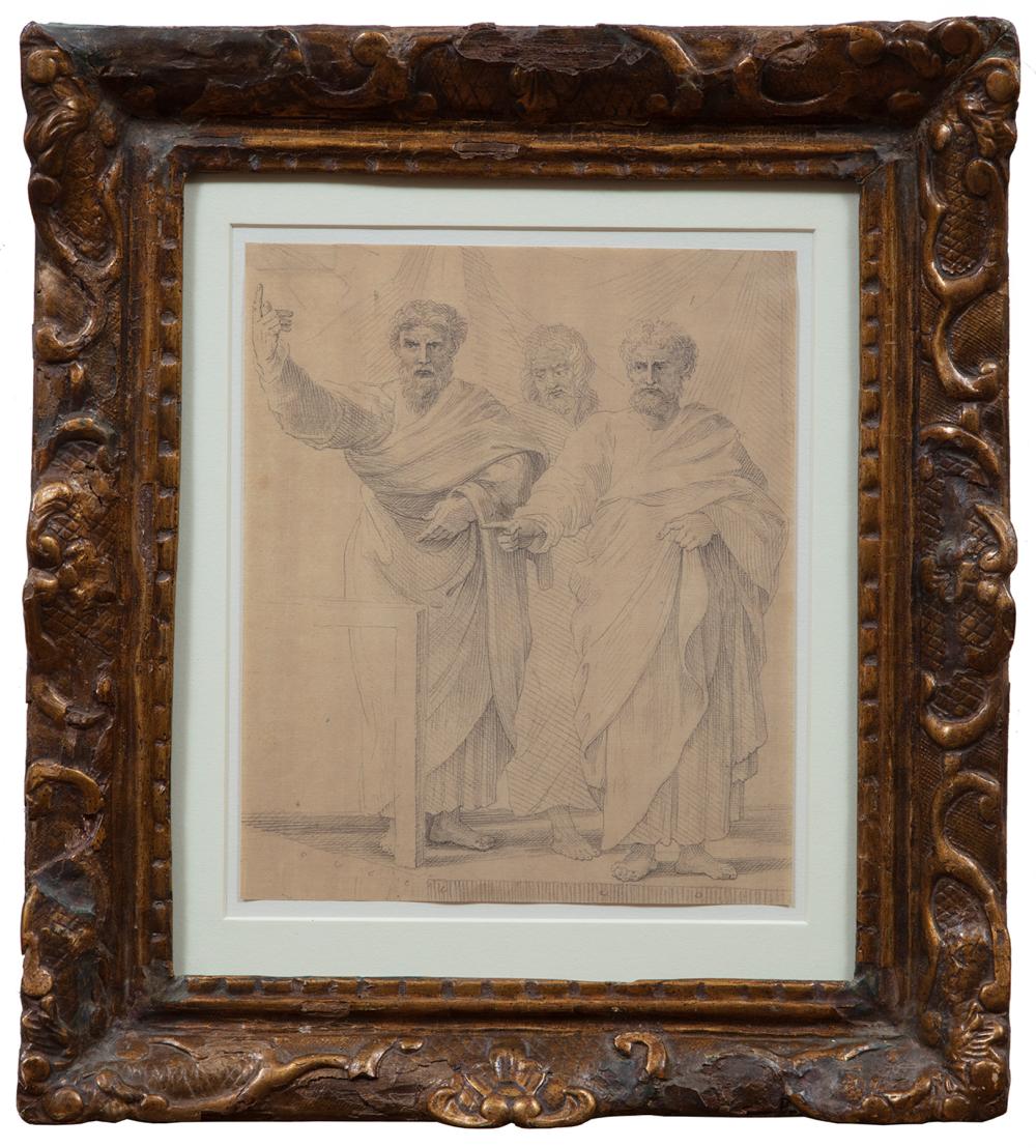 Appraisal: Attributed to Francesco Bartolozzi Italian - Roman Senators graphite on