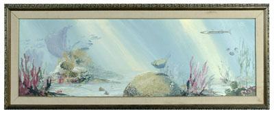 Appraisal: Russ Smiley Florida painting underwater scene with tropical fish and