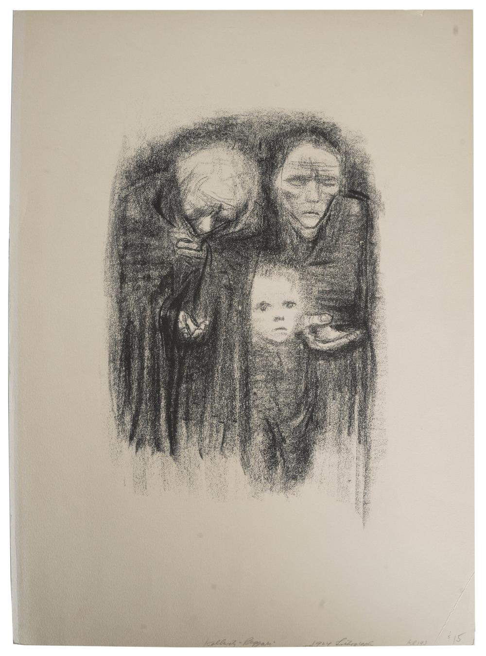 Appraisal: KATHE KOLLWITZ - FIGHT AGAINST HUNGER BUY FOOD COUPONS lithograph